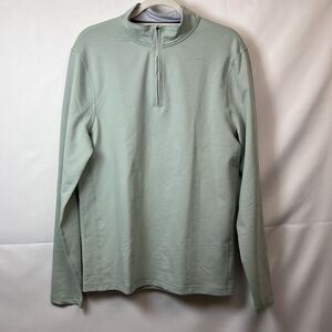 J. Crew Factory BR832 Light Mint Green Performance half-zip NWT - Flaw size Med.